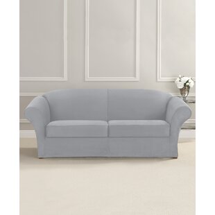 Ultimate Stretch Suede Box Cushion Sofa Slipcover By Sure Fit