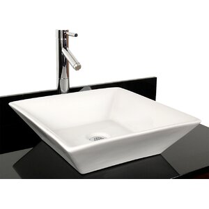 Barbados China Square Vessel Bathroom Sink