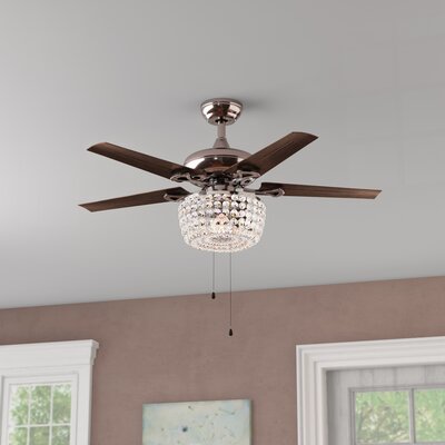 43 Aslan 5 Blade Ceiling Fan Light Kit Included Astoria Grand