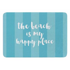 Beach is My Happy Place by Sylvia Cook Bath Mat