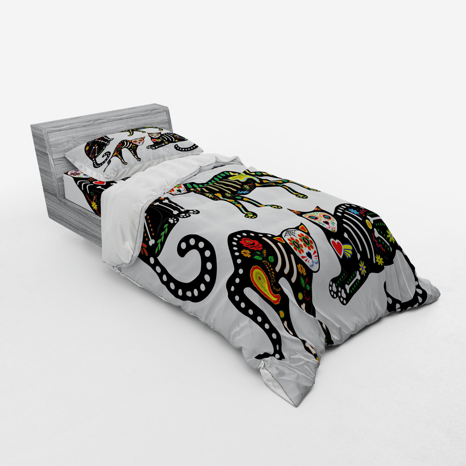 East Urban Home Sugar Skull Duvet Cover Set Wayfair