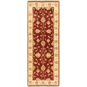 One-of-a-Kind Peshawar Oushak Hand-Knotted Cream Area Rug