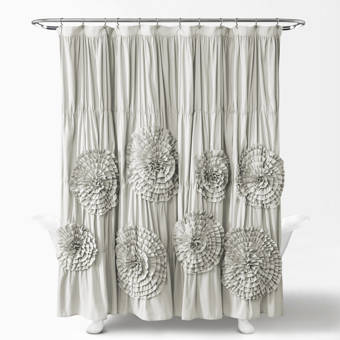 Pom Pom At Home Caprice Cotton Single Shower Curtain Reviews Wayfair