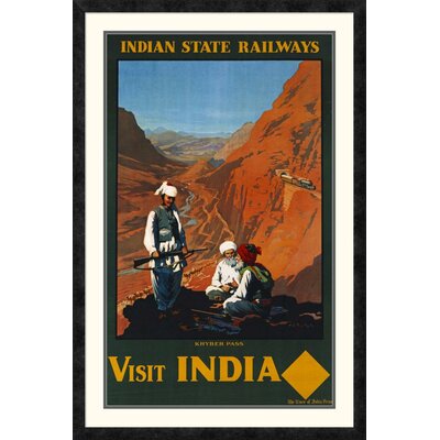 'Visit India, Indian State Railways' by William Spencer Bagdatopoulus Framed Vintage Advertisement Global Gallery Size: 42