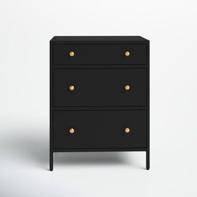 Julina 3 - Drawer Iron Nightstand
