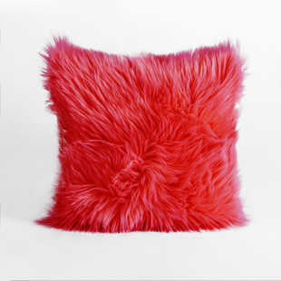 Red Fur Pillow Wayfair