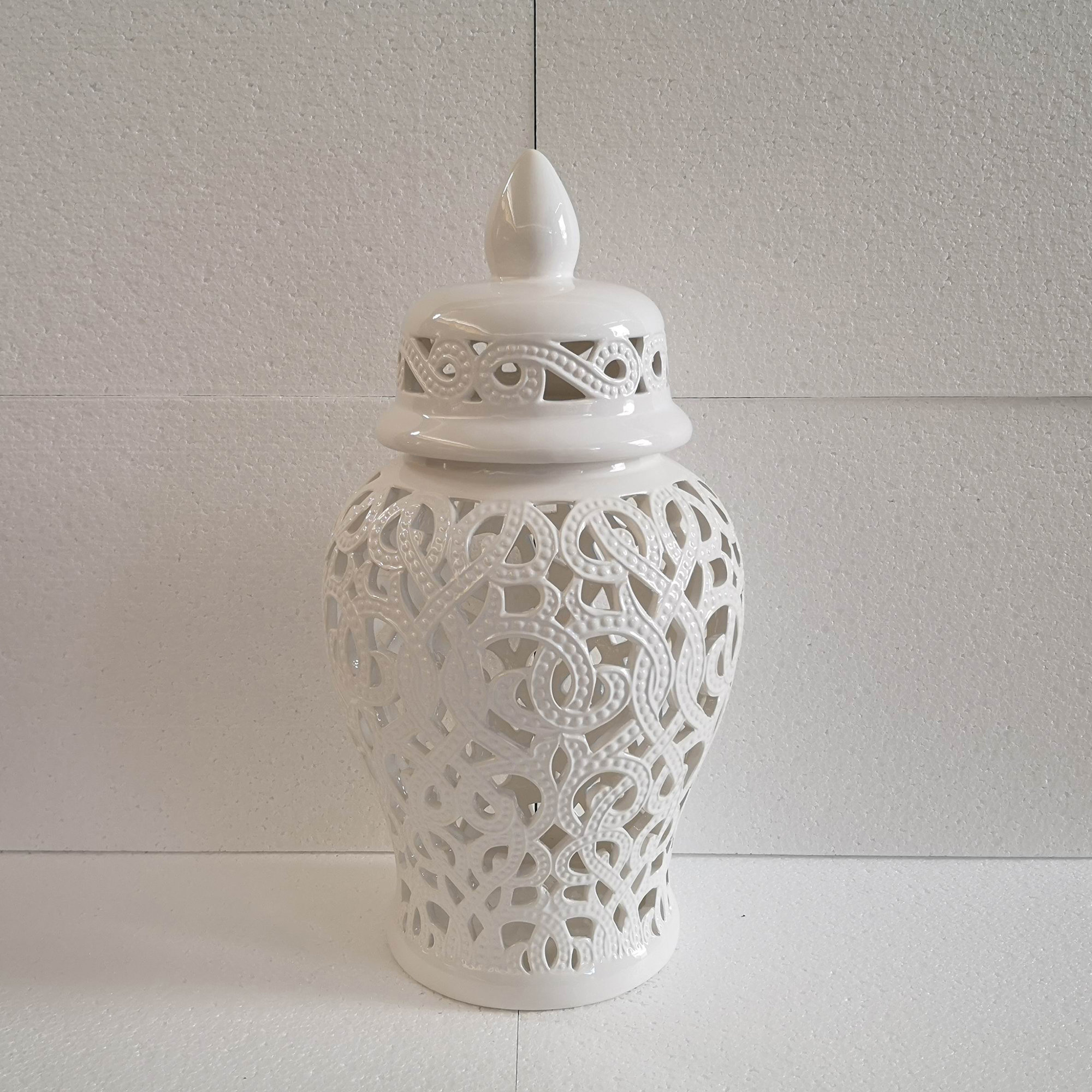 World Menagerie Merriwa White 18 11 Indoor Outdoor Ceramic Jar Reviews Wayfair