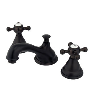 Royale Double Handle Widespread Bathroom Faucet with Brass Pop-Up Drain