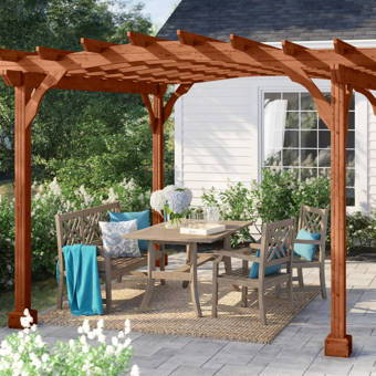 Yardcraft 10 Ft W X 12 Ft D Solid Wood Pergola Reviews Wayfair Ca