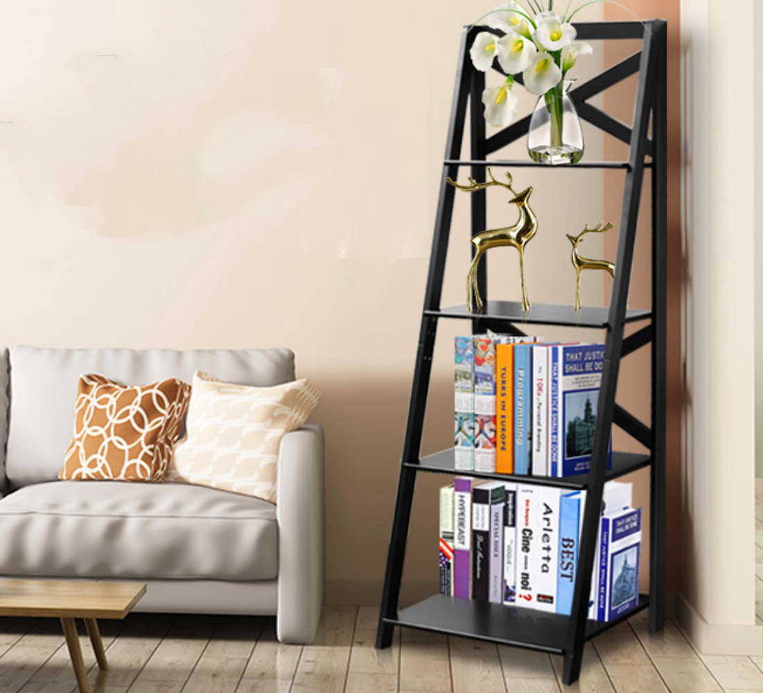 Gracie Oaks 56.5" x 18.5" x 20" Free Standing Bookshelf Wayfair