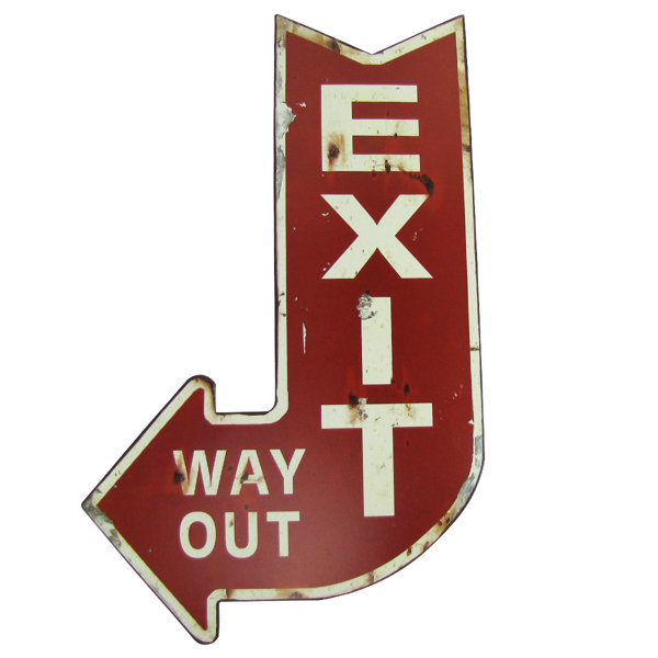 EMERGENCY EXIT Vintage Style Wooden Sign Shabby Chic Retro Home Gift