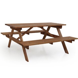 Review Mellott Wooden Picnic Table