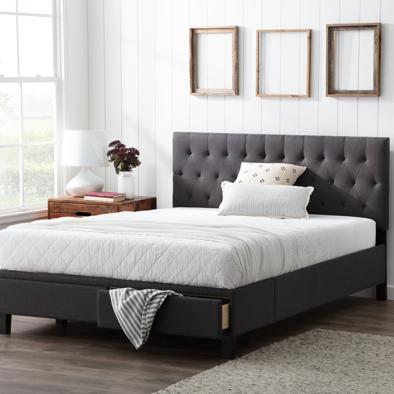 Latitude Run Gabouray Upholstered Low Profile Storage Platform Bed Reviews Wayfair
