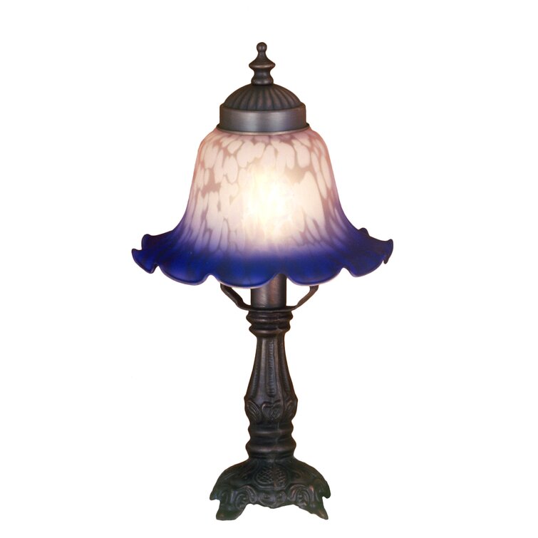 Victorian Meyda Lighting 4.5"W X 6"H Blue Blown Glass Lily Shade 10165 