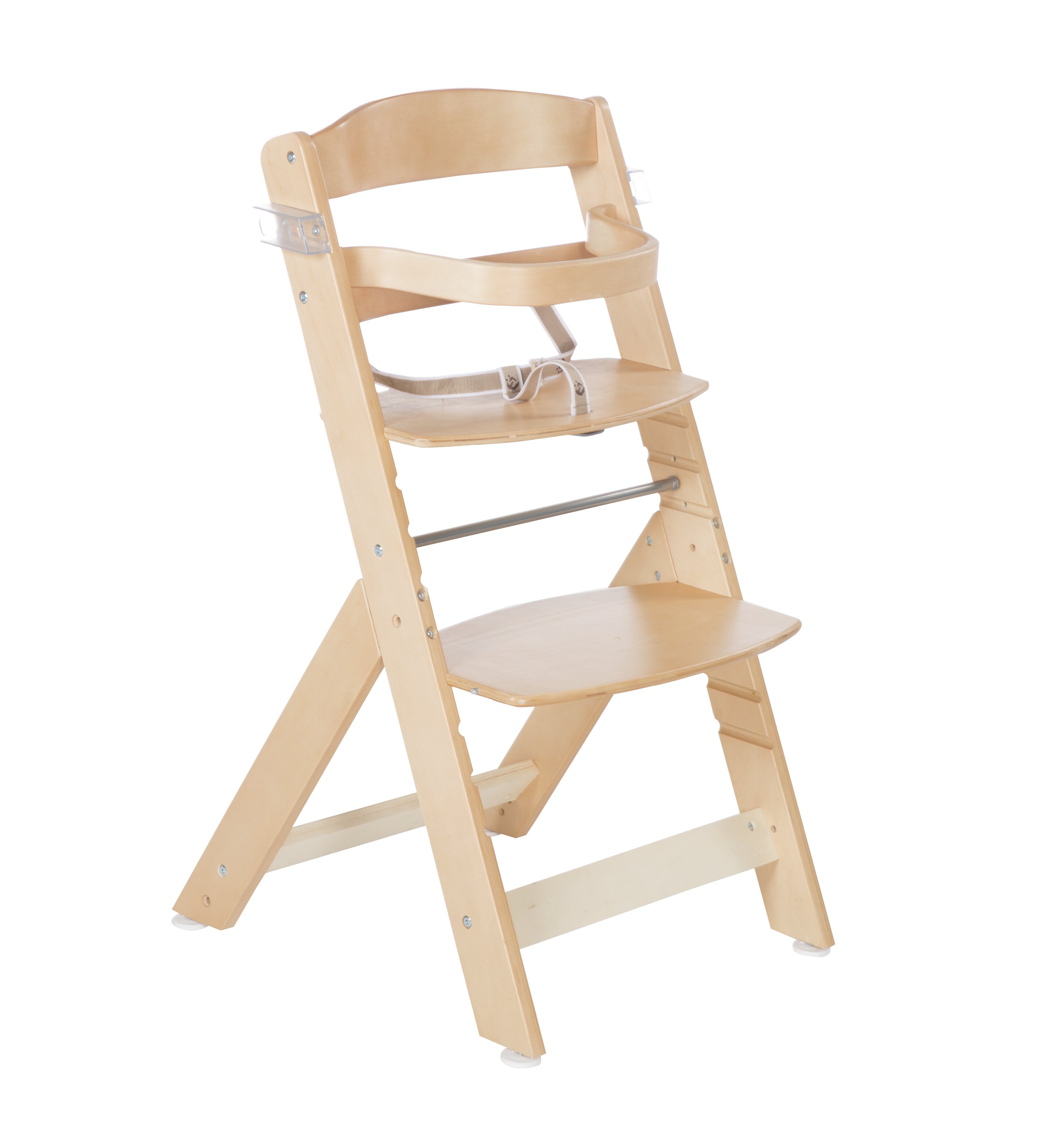 wooden high chair that grows with child