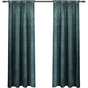 Solid Room Darkening Rod Pocket Curtain Panels (Set of 2)