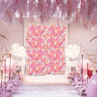 5x Silk Artificial Flower Wall Panel Blossom Floral Wedding Venue Shop Decor 