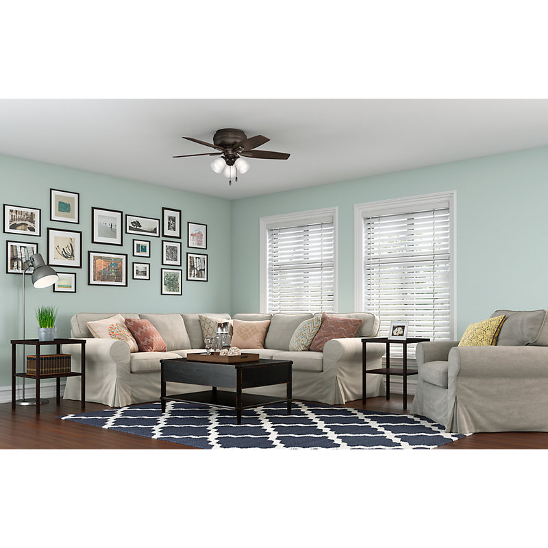 Hunter Fan 42 Newsome Low Profile 5 Blade Ceiling Fan Light Kit