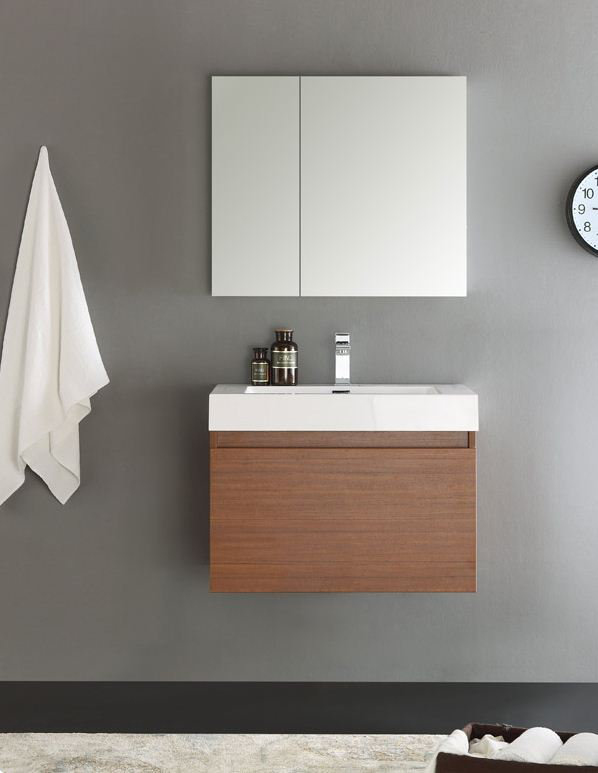 Fresca Senza 30 Mezzo Single Wall Mounted Modern Bathroom Vanity