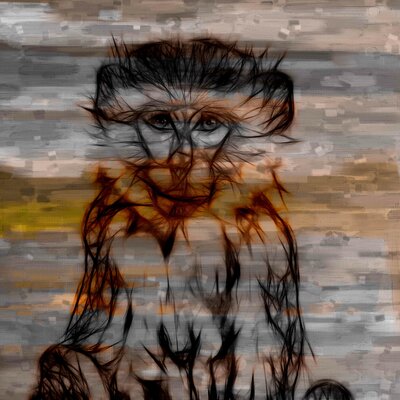 'Primate' by Parvez Taj - Wrapped Canvas Print Parvez Taj Size: 32