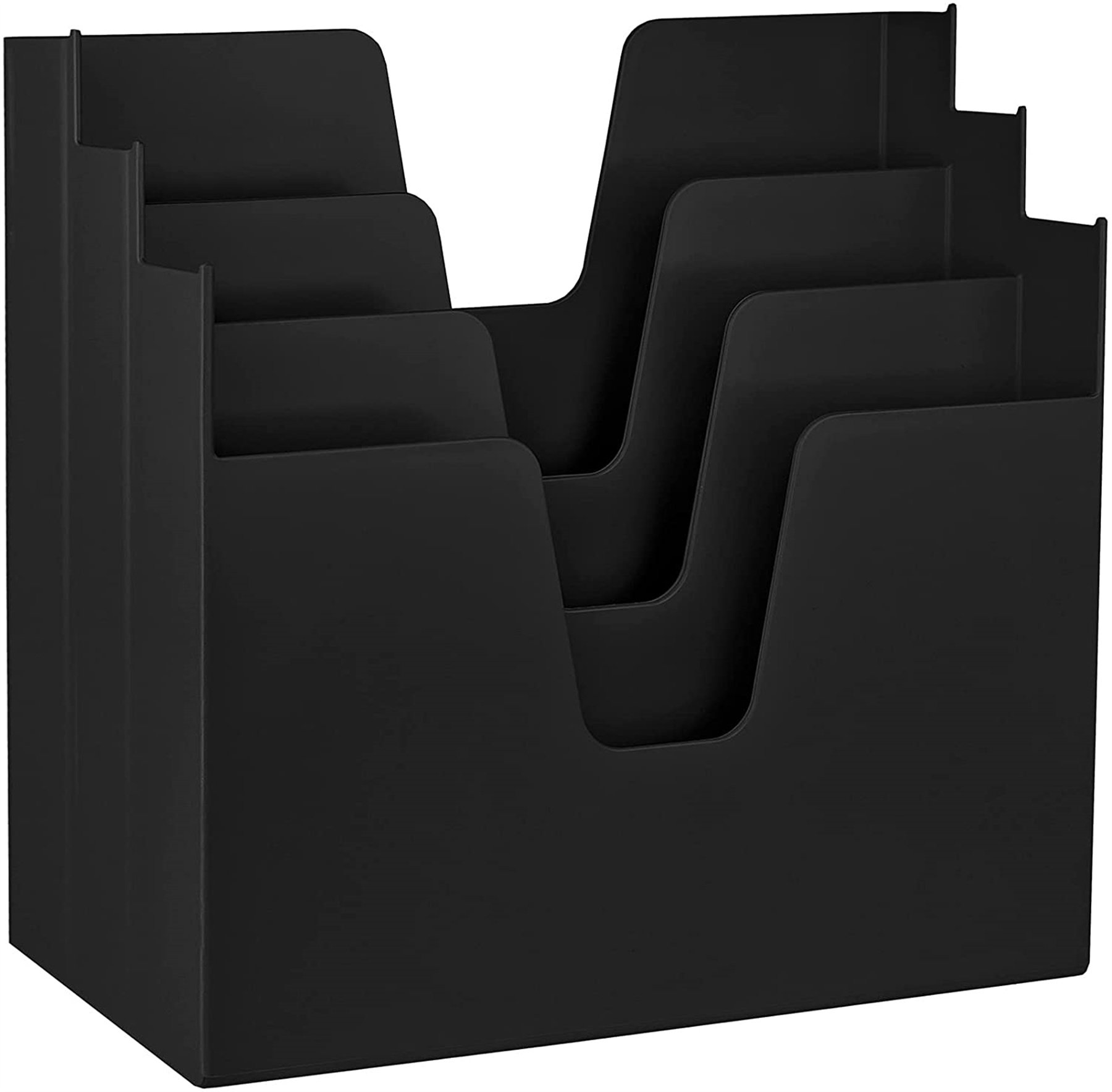 JGZ Horizontal Triple File Folder Incline Desktop Organizer Hanging