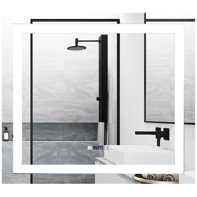 Orren Ellis Miroir De Coiffeuse De Salle De Bain Eclaire Sans