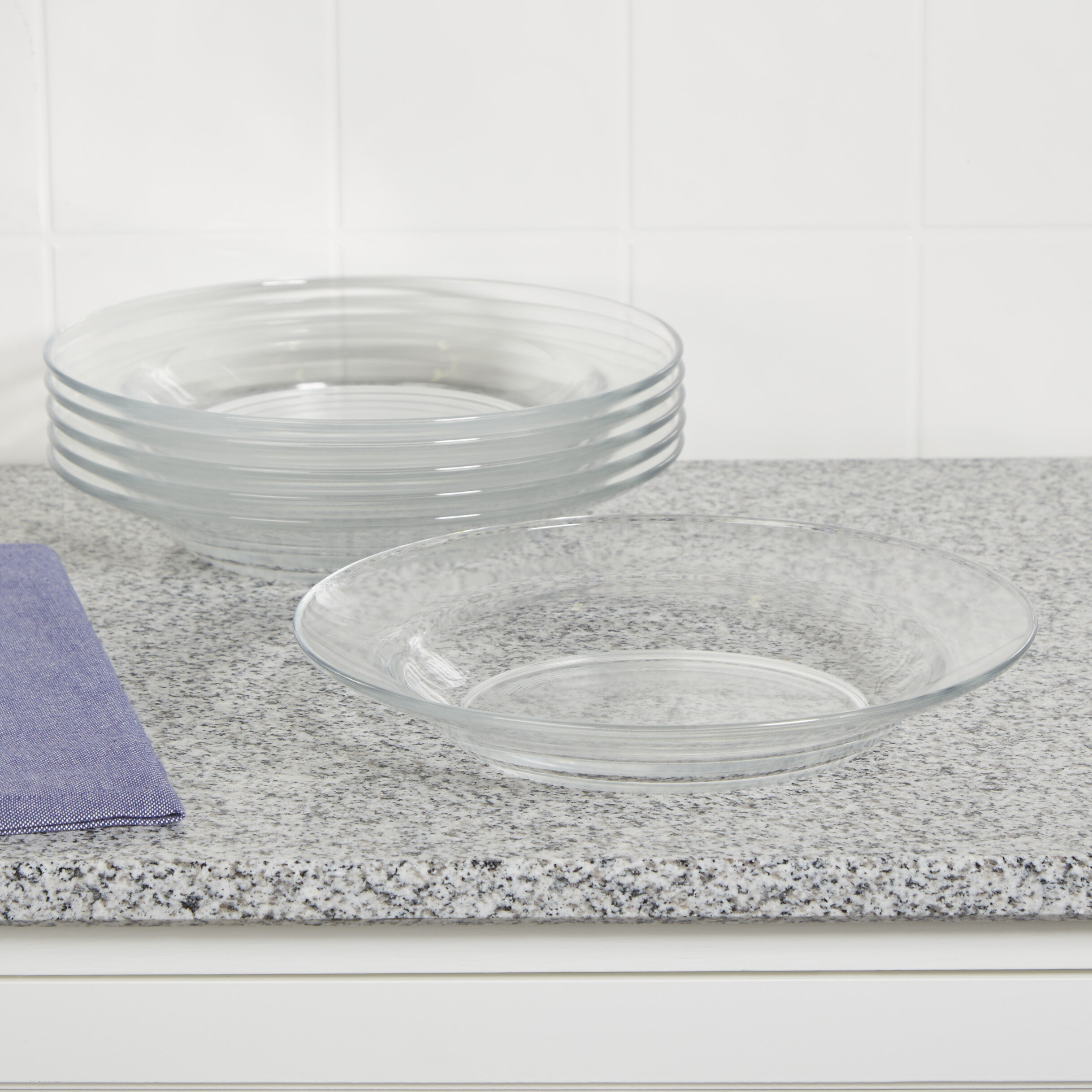 2 Pack Details about   Clear Glass Bowl Elegant Salad Serving ServeWare Dishwasher Safe 