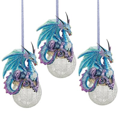 Design Toscano Frost Gothic Dragon Holiday Hanging Figurine