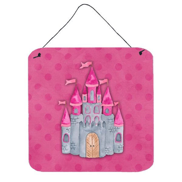 4 x Wooden mdf Princess //Prince Castle Plaque shape