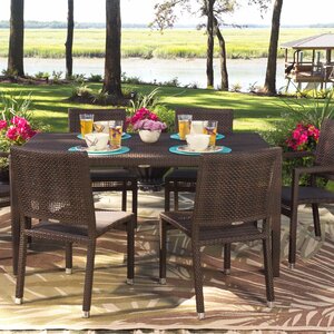 All-Weather Miami Rectangular Wicker Rattan Dining Table