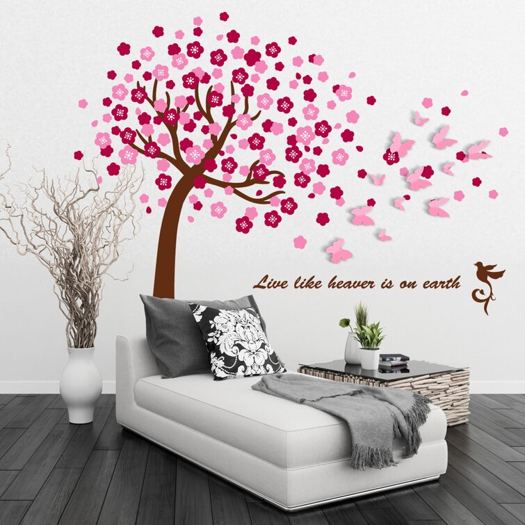 Download East Urban Home Huge Tree 3d Butterfly Wall Sticker Wayfair Co Uk