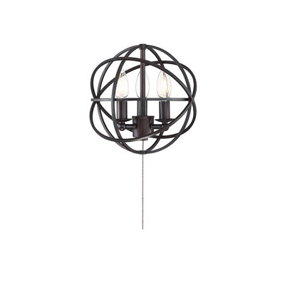 Gracie Oaks 3 Light Led Globe Ceiling Fan Light Kit Finish English