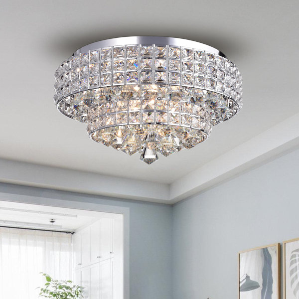 Crystal Light Flush Mount Wayfair Crystal Light Flush Mount Wayfair