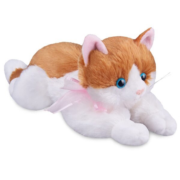Realistic Kitten Cat Toy Pet Soft Sculpture Realistic Plush Stuffed Animal Kitty Home Office Decor