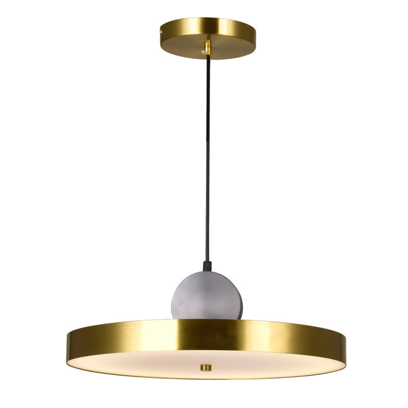 Cwilighting Saleen 1 Light Single Drum Led Pendant With Crystal Accents Wayfair