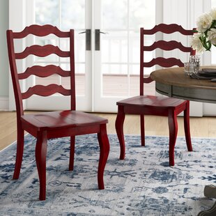 red ladder back chairs