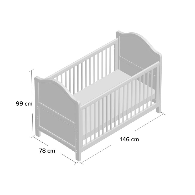 toulouse cot bed white