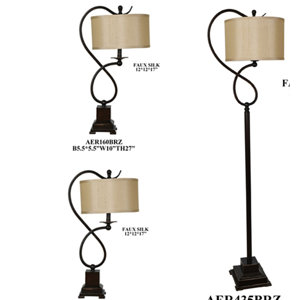 Beckler 3 Piece Table and Floor Lamp Set