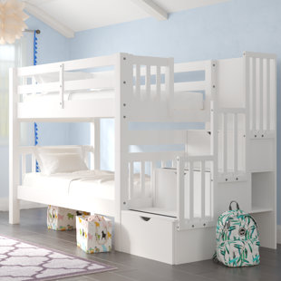 Tena Twin Over Twin Bunk Bed with Trundle by Harriet Bee