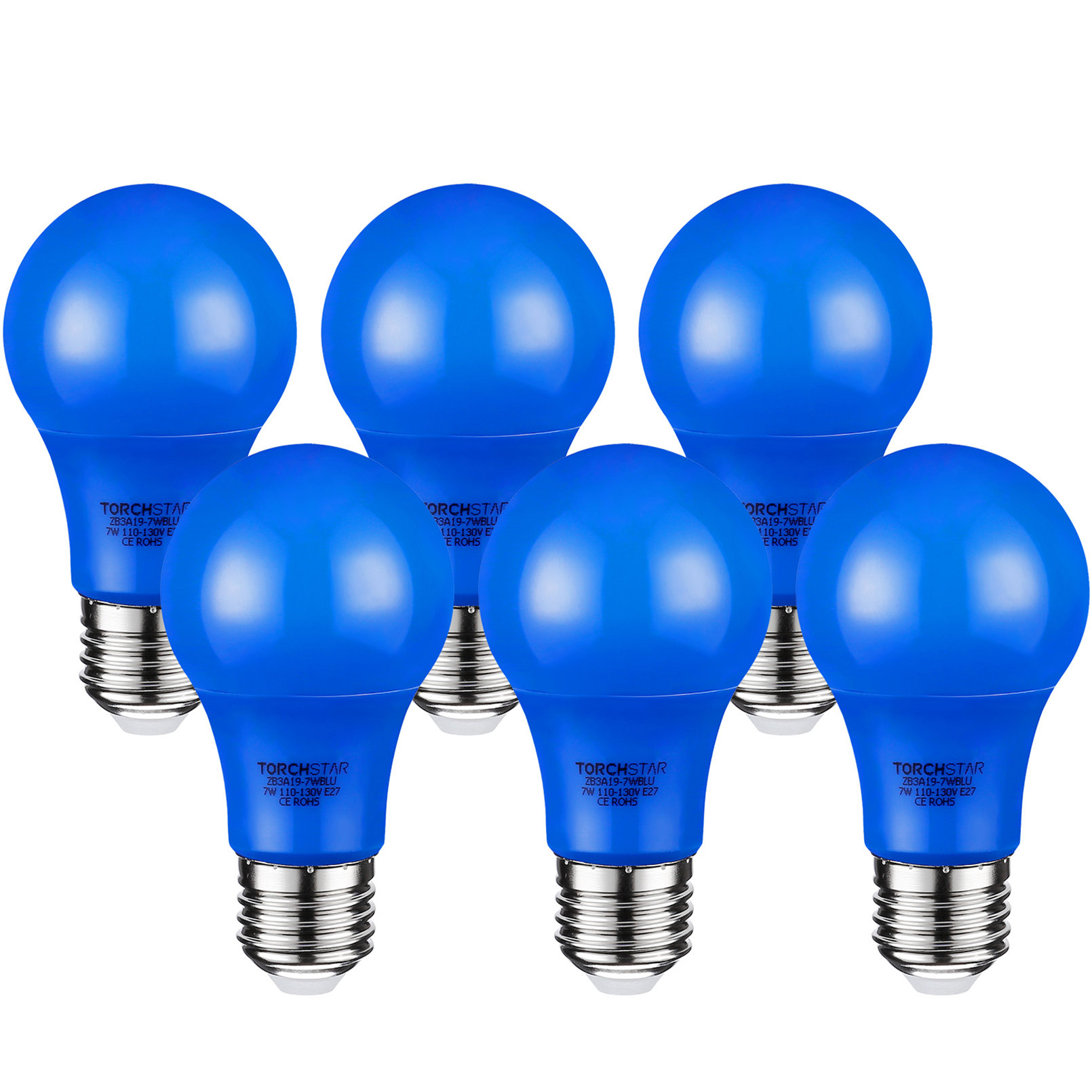 TORCHSTAR Led A19 Blue Light Bulbs, 7W