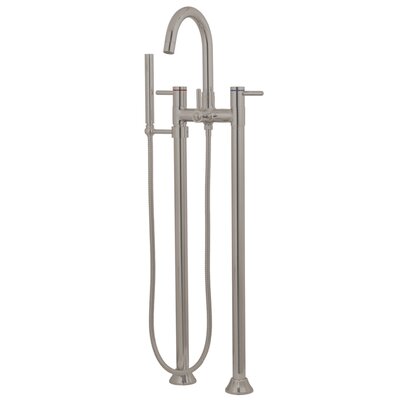Kingston Brass Concord Double Handle Floor Mount Tub Filler With