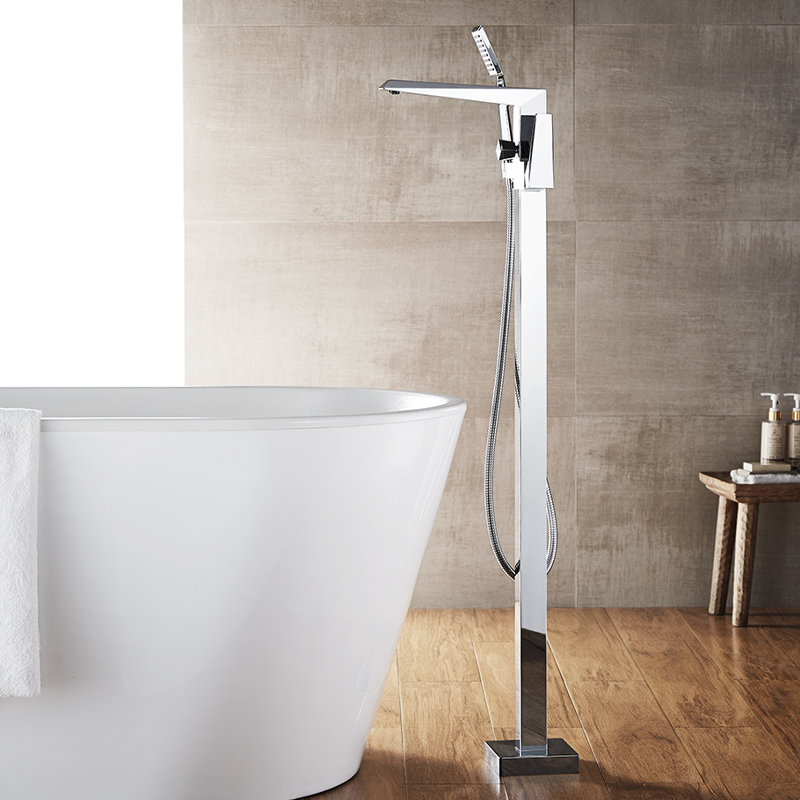 Vinnova Cypress Single Handle Floor Mount Freestanding Tub Filler