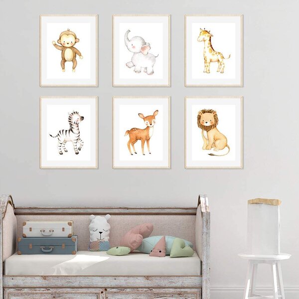 Set Of 3 Wall Art Nursery Prints Dream Big Little One Elephant Pictures