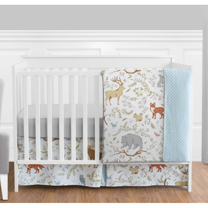 Woodland Toile 4 Piece Crib Bedding Set Woodland Toile 4 Piece Crib Bedding Set