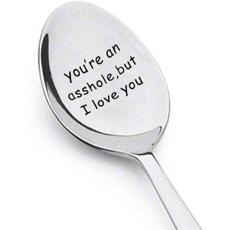 Funny Spoon Gift Love Spoon Engraved Stainless Steel Perfect Birthday/Valentine/Anniversary/Christmas Gift I Love You Gifts for Him Her Best Gift for Girlfriend Wife Husband Boyfriend Friend