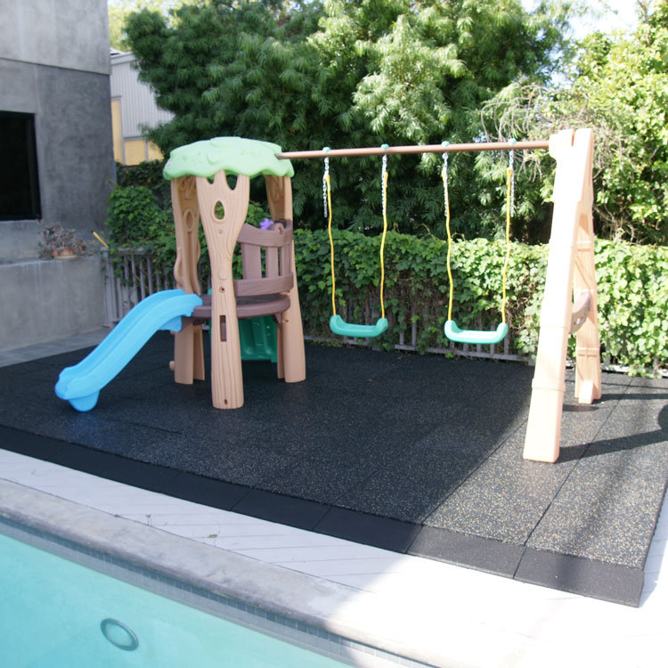 rubber tiles outdoor playground