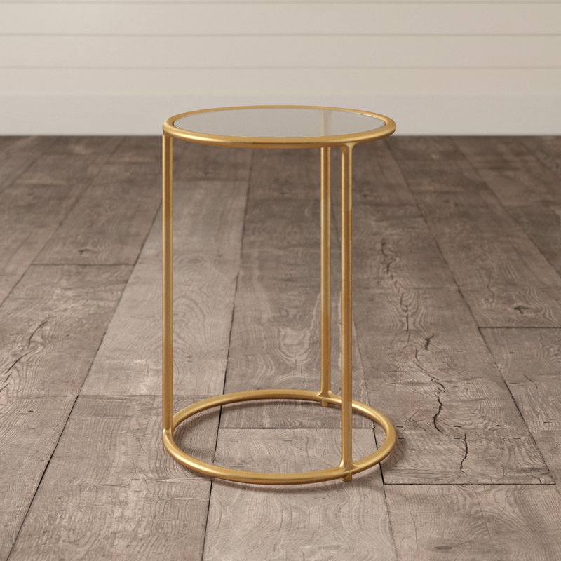 Mercer41 Myrtille 19.7'' Tall Glass Frame End Table & Reviews | Wayfair
