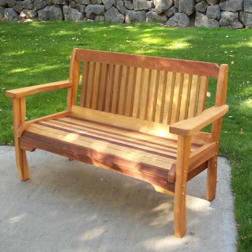 Highland Dunes Carmelita Cedar Outdoor Bench & Reviews | Wayfair