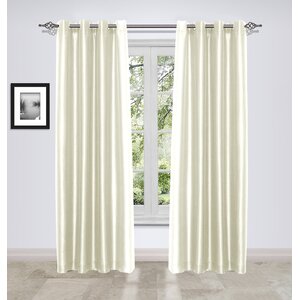 Leander Silk Look Solid Room Darkening Curtain Panels (Set of 2)