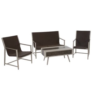 Delao Mid-Century 4 Piece Seating Group